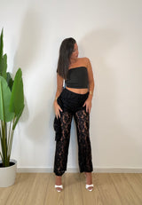 Set top e pantalone pizzo