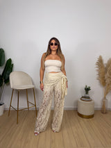Set top e pantalone pizzo